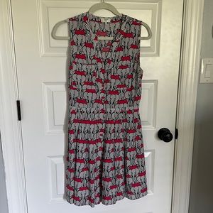 Button up, sleeveless dress.
